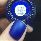 Time & Relative Dimension In Space Nail Polish - incredible matte blue! - Fanchromatic Nails