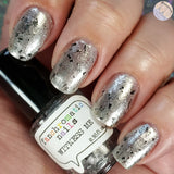 Witness Me Nail Polish - shiny and chrome with black shreds - Fanchromatic Nails