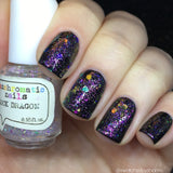 Luck Dragon Nail Polish - iridescent glitter top coat - Fanchromatic Nails