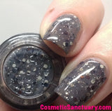 Dire Wolf Nail Polish - grey creme with neutral-tone glitter - Fanchromatic Nails