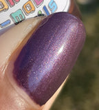 Do You Feel Held? Nail Polish - warm-toned purple with blue & red shimmer - Fanchromatic Nails