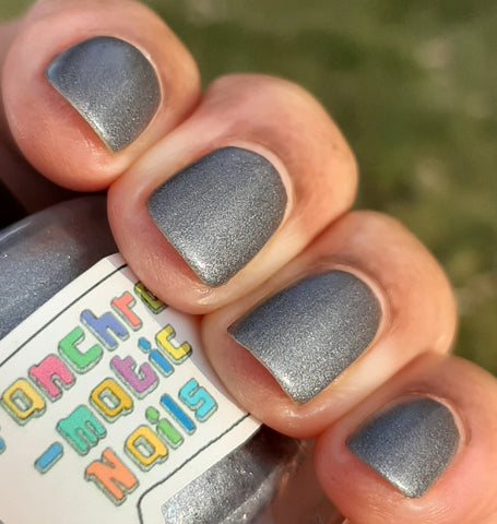 The Oncoming Storm Nail Polish - matte metallic pewter - Fanchromatic Nails