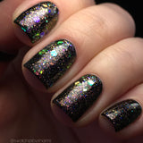 Luck Dragon Nail Polish - iridescent glitter top coat - Fanchromatic Nails