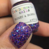 Bright and Bubbly Nail Polish - holographic purple glitter - Fanchromatic Nails