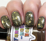 Fistful of Latinum Nail Polish - holographic gold top coat - Fanchromatic Nails