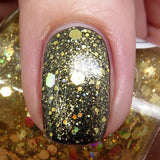 Fistful of Latinum Nail Polish - holographic gold top coat - Fanchromatic Nails