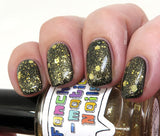 Fistful of Latinum Nail Polish - holographic gold top coat - Fanchromatic Nails