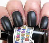 I Am the Bat Nail Polish - matte leather finish black - Fanchromatic Nails