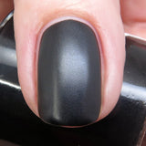 I Am the Bat Nail Polish - matte leather finish black - Fanchromatic Nails