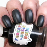 I Am the Bat Nail Polish - matte leather finish black - Fanchromatic Nails