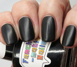 I Am the Bat Nail Polish - matte leather finish black - Fanchromatic Nails