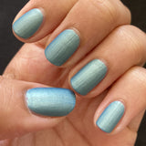 Rules of Acquisition Nail Polish - matte brilliant metallic blue-green - Fanchromatic Nails
