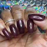 The Nome King Nail Polish - red/black duochrome creme - Fanchromatic Nails