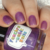 The Magic Mirror Nail Polish: soft purple linear holographic - Fanchromatic Nails