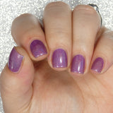 The Magic Mirror Nail Polish: soft purple linear holographic - Fanchromatic Nails