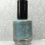 Over The Rainbow Nail Polish - matte iridescent rainbows - Fanchromatic Nails