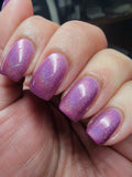 The Magic Mirror Nail Polish: soft purple linear holographic - Fanchromatic Nails