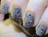 Dire Wolf Nail Polish - grey creme with neutral-tone glitter - Fanchromatic Nails