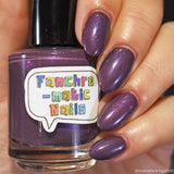 Do You Feel Held? Nail Polish - warm-toned purple with blue & red shimmer - Fanchromatic Nails