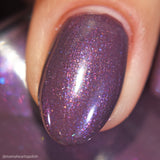 Do You Feel Held? Nail Polish - warm-toned purple with blue & red shimmer - Fanchromatic Nails