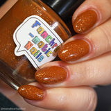 Ignore The Bear Nail Polish - umber-toned brown with pure silver flakes - Fanchromatic Nails
