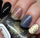 Pelvic Sorcery Nail Polish - color shifting metallic flakies - Fanchromatic Nails