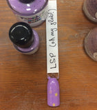 LSP Nail Polish -  bright lavender with gold stars - Fanchromatic Nails