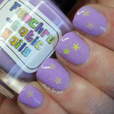 LSP Nail Polish -  bright lavender with gold stars - Fanchromatic Nails
