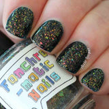 Pelvic Sorcery Nail Polish - color shifting metallic flakies - Fanchromatic Nails