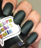 Your Mind is a Walled Garden Nail Polish - dark green matte metallic - Fanchromatic Nails
