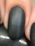 Your Mind is a Walled Garden Nail Polish - dark green matte metallic - Fanchromatic Nails