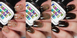 The Maze Nail Polish - color-changing black-to-clear with copper holo glitter - Fanchromatic Nails