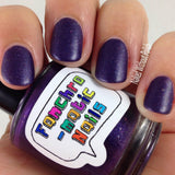 Bow Ties Are Cool Nail Polish - matte metallic purple with metallic flakies - Fanchromatic Nails