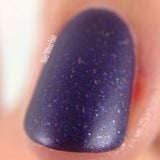 Bow Ties Are Cool Nail Polish - matte metallic purple with metallic flakies - Fanchromatic Nails