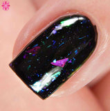 I Am In A Dream Nail Polish - color-shifting flakie holo top coat - Fanchromatic Nails