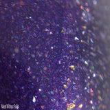 Bow Ties Are Cool Nail Polish - matte metallic purple with metallic flakies - Fanchromatic Nails