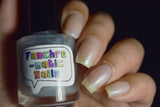 Wrapped In Plastic Nail Polish - matte iridescent flakie top coat - Fanchromatic Nails