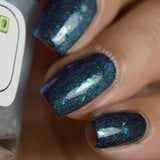 Wrapped In Plastic Nail Polish - matte iridescent flakie top coat - Fanchromatic Nails