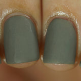 A Shortcut to Mushrooms Nail Polish - matte earthy grey - Fanchromatic Nails