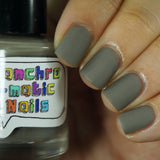 A Shortcut to Mushrooms Nail Polish - matte earthy grey - Fanchromatic Nails