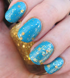 Fistful of Latinum Nail Polish - holographic gold top coat - Fanchromatic Nails