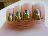 Fistful of Latinum Nail Polish - holographic gold top coat - Fanchromatic Nails