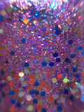 Bright and Bubbly Nail Polish - holographic purple glitter - Fanchromatic Nails