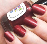 Devil Got My Woman Nail Polish - matte deep red - Fanchromatic Nails