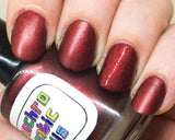 Devil Got My Woman Nail Polish - matte deep red - Fanchromatic Nails