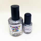 Witness Me Nail Polish - shiny and chrome with black shreds - Fanchromatic Nails