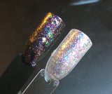 Luck Dragon Nail Polish - iridescent glitter top coat - Fanchromatic Nails