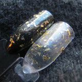 My Precious Nail Polish - gold flake glitter top coat - Fanchromatic Nails