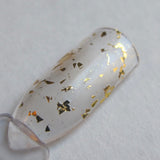 My Precious Nail Polish - gold flake glitter top coat - Fanchromatic Nails