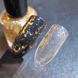 My Precious Nail Polish - gold flake glitter top coat - Fanchromatic Nails